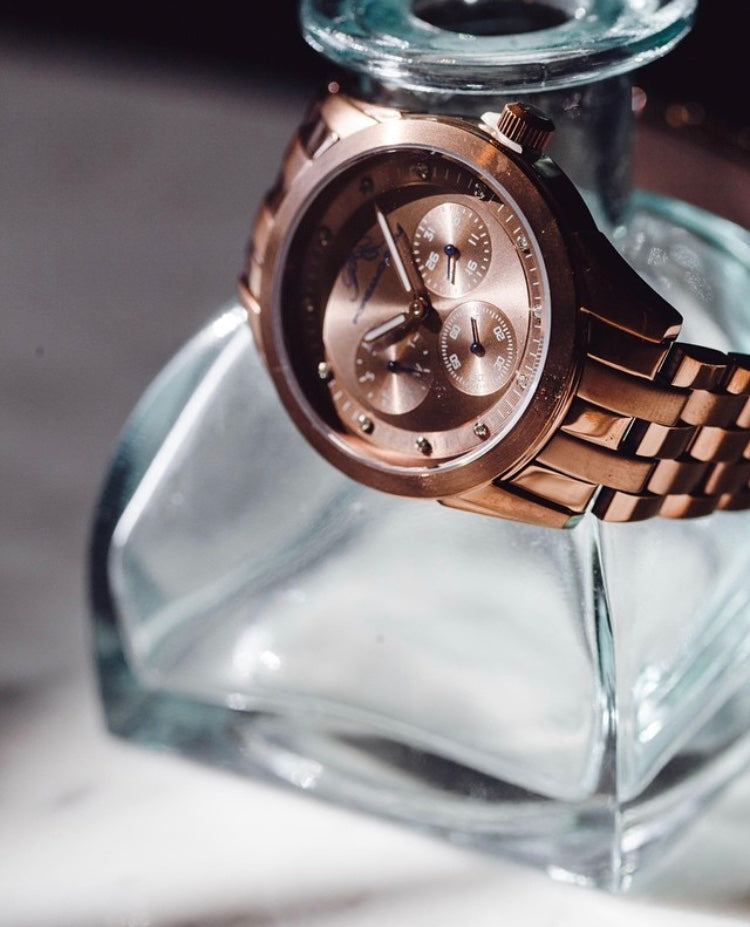 Diana Stainless Steel Brown Women's Diamond Watch 741DDIS