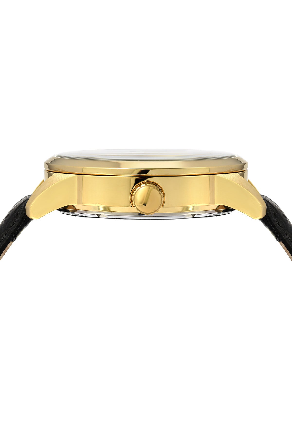 Cassius Genuine Leather Black & Gold Men's Automatic Watch 801BCAL