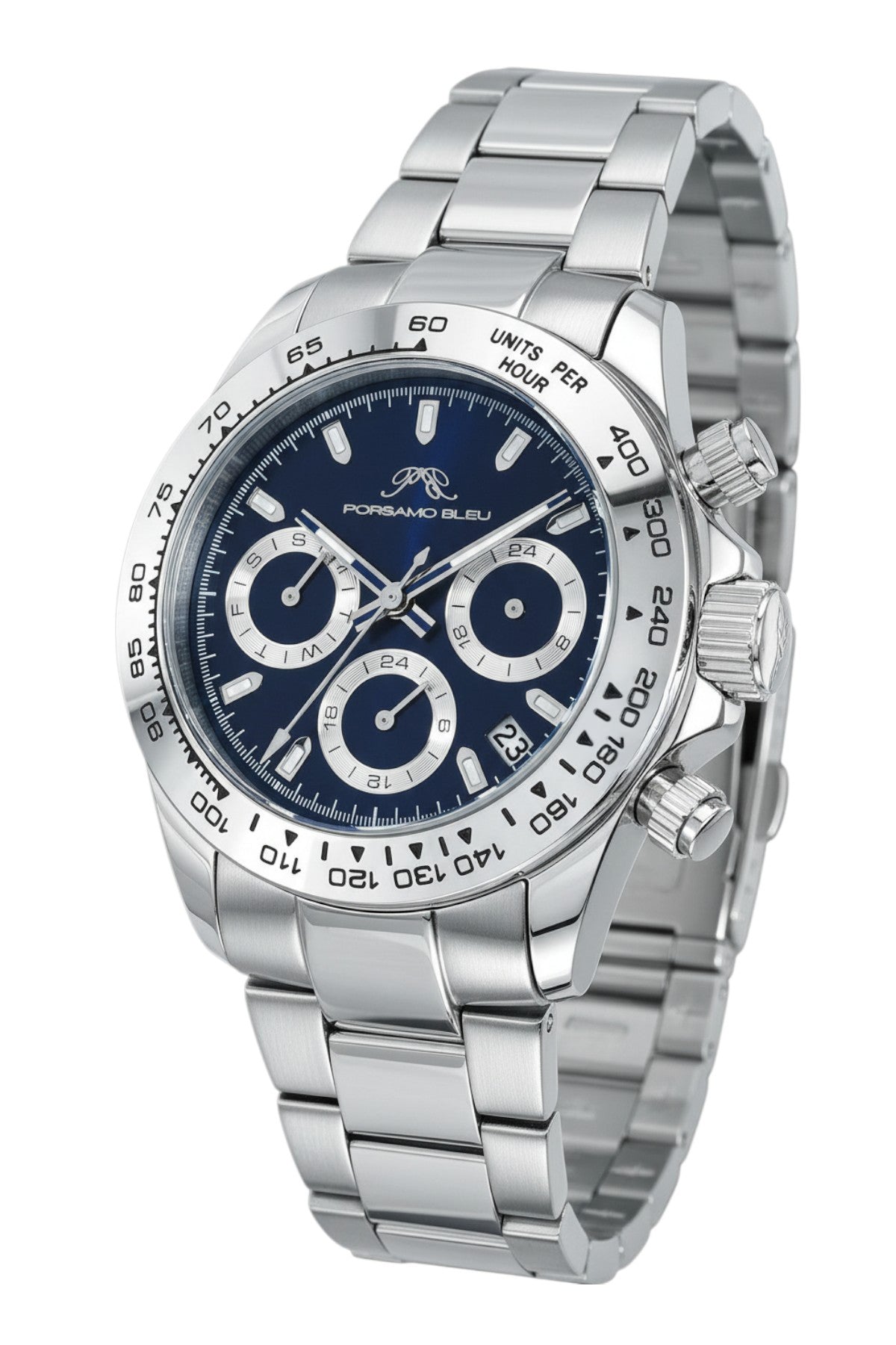 Porsamo Bleu Alexis luxury Women's watch stainless steel, silver, blue, 922AALS