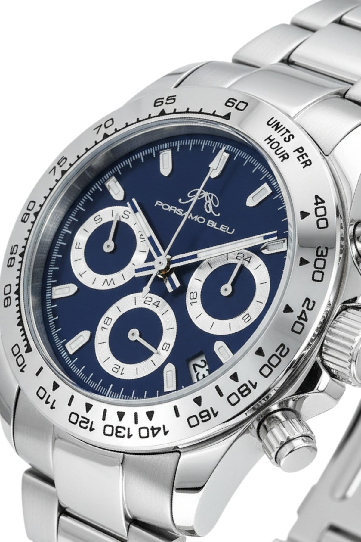 Porsamo Bleu Alexis luxury Women's watch stainless steel, silver, blue, 922AALS