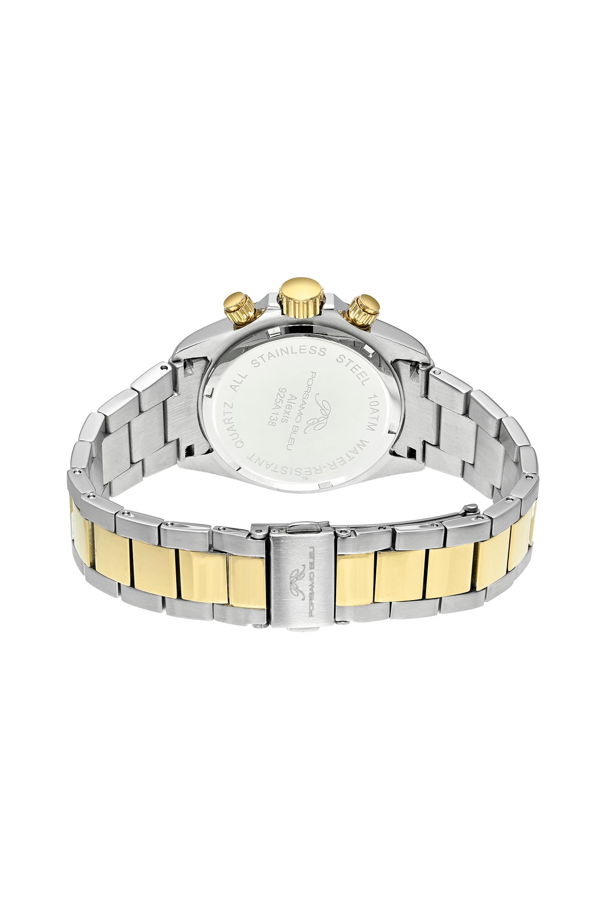 Porsamo Bleu Alexis Luxury Women's Stainless Steel Watch, Two Tone, Ice Blue 925AALS