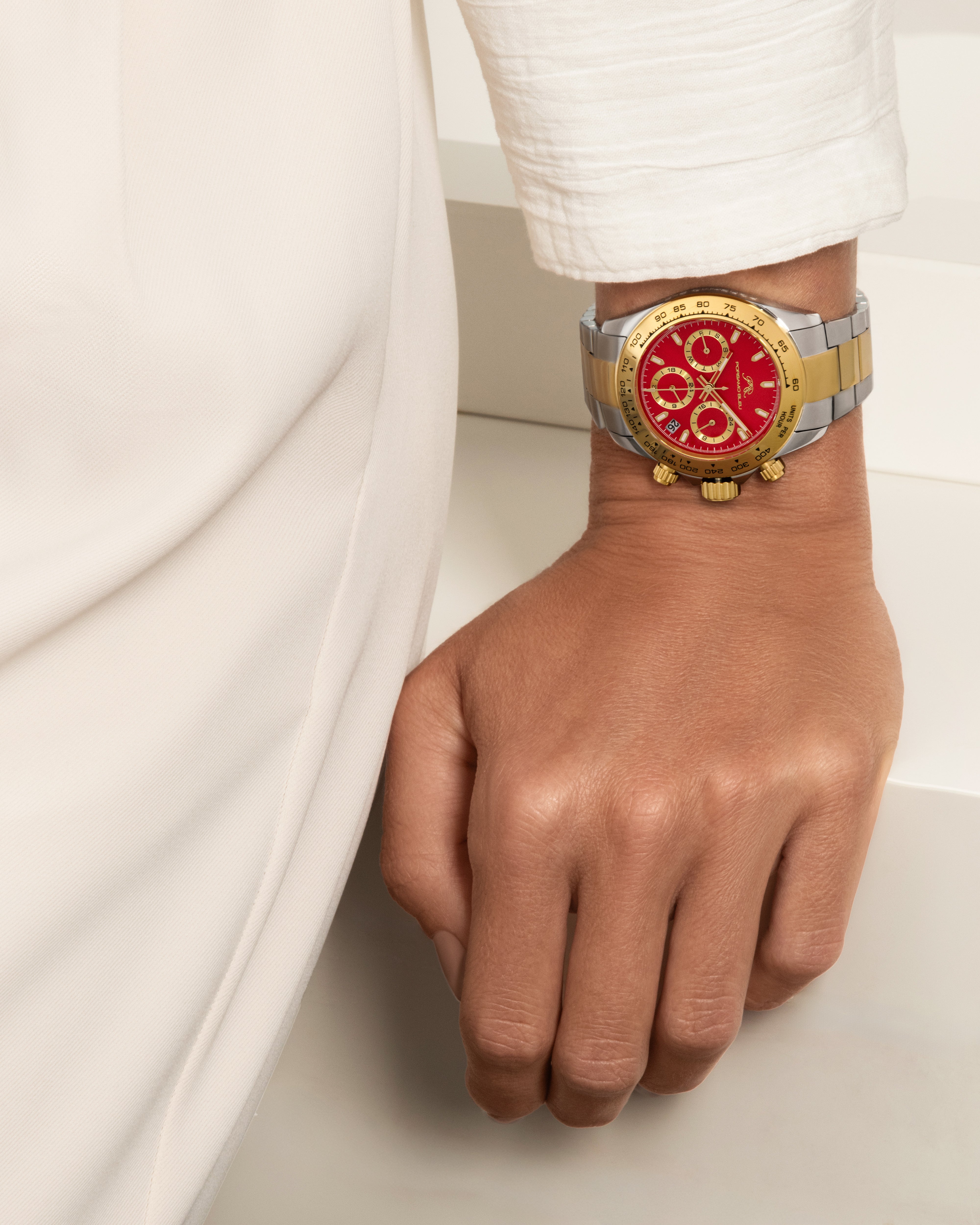 Alexis Stainless Steel Two Tone and Raspberry Red Women's Watch 925CALS