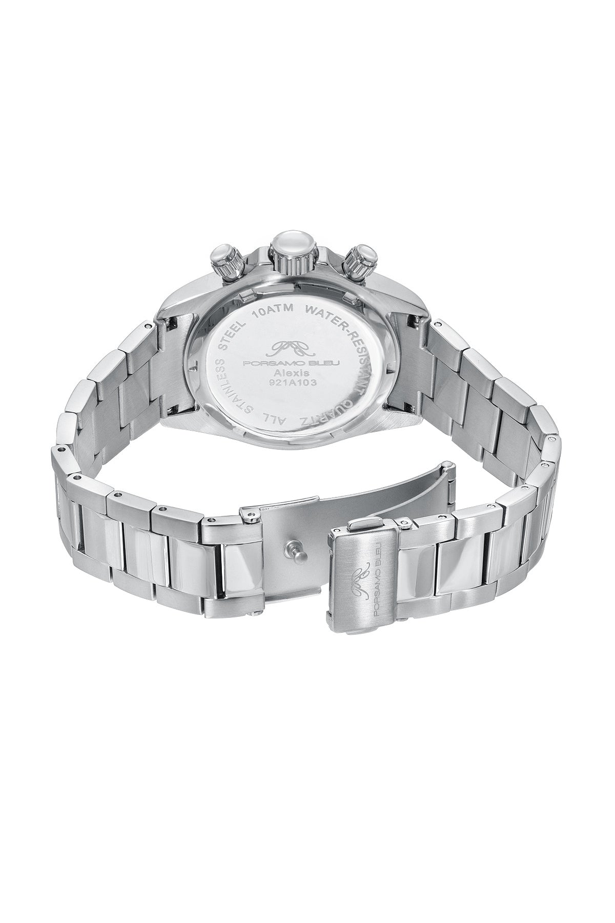 Porsamo Bleu Alexis luxury Women's watch stainless steel, silver, white, 921AALS