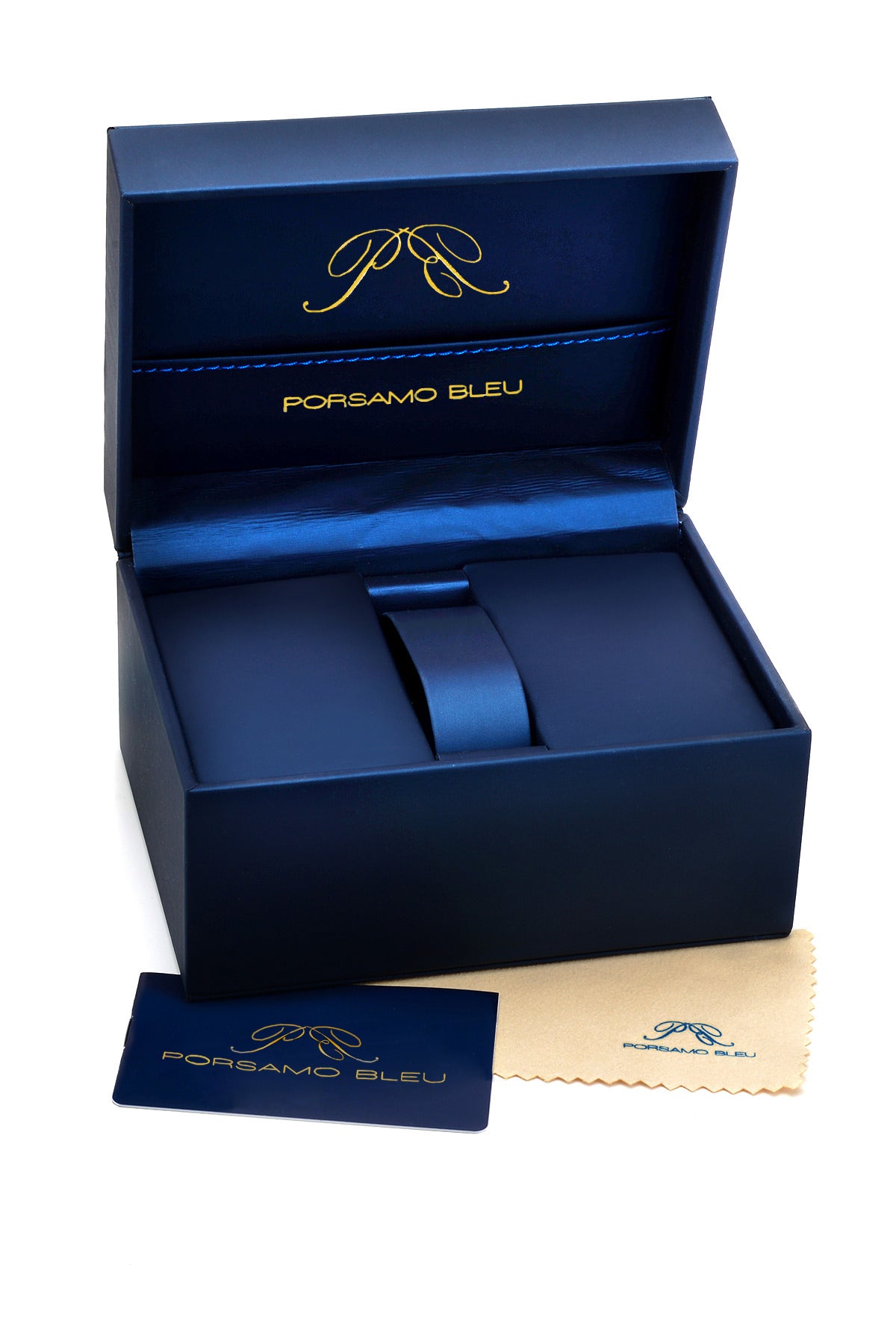 Porsamo Bleu Valor Luxury Chronograph Men's Stainless Steel Watch, With Black Dial, Silver Tone 1381DVAS