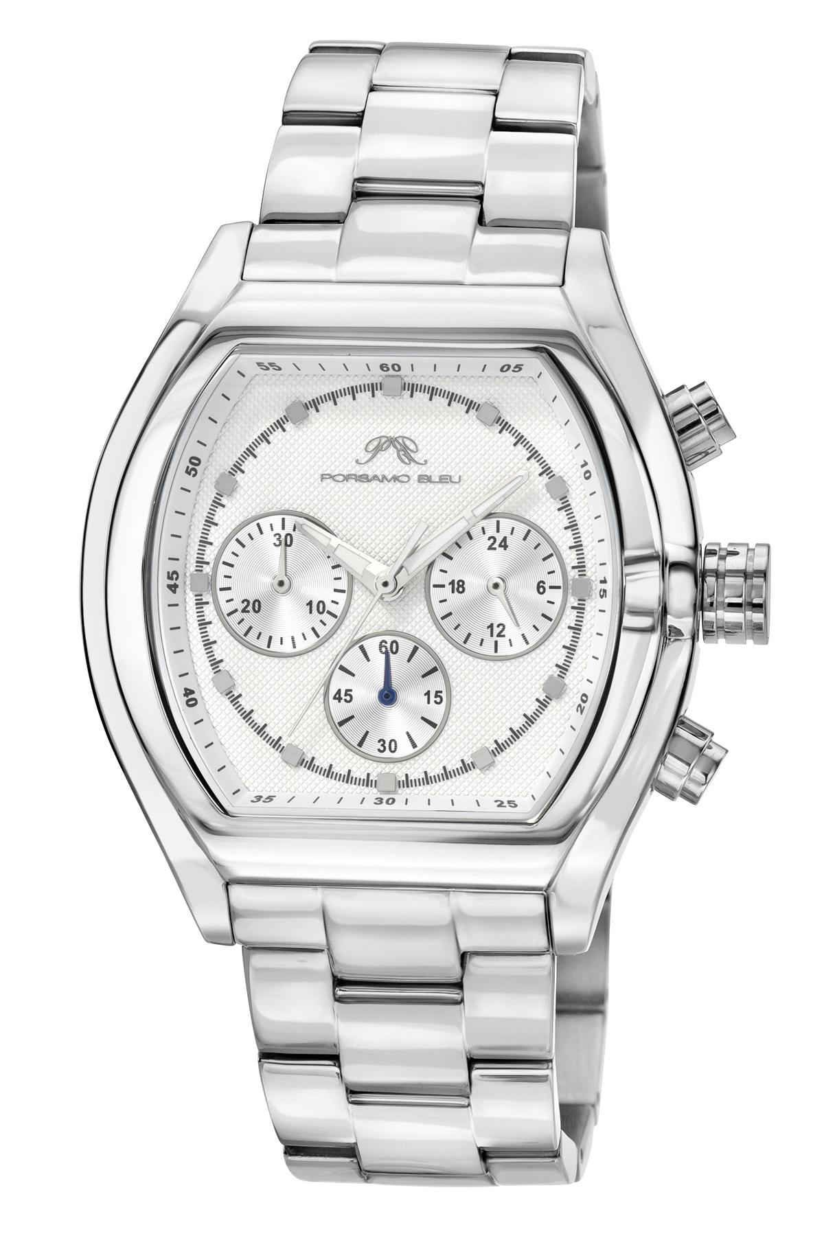 Roman Stainless Steel Silver Tone Men's Watch 1291AROS