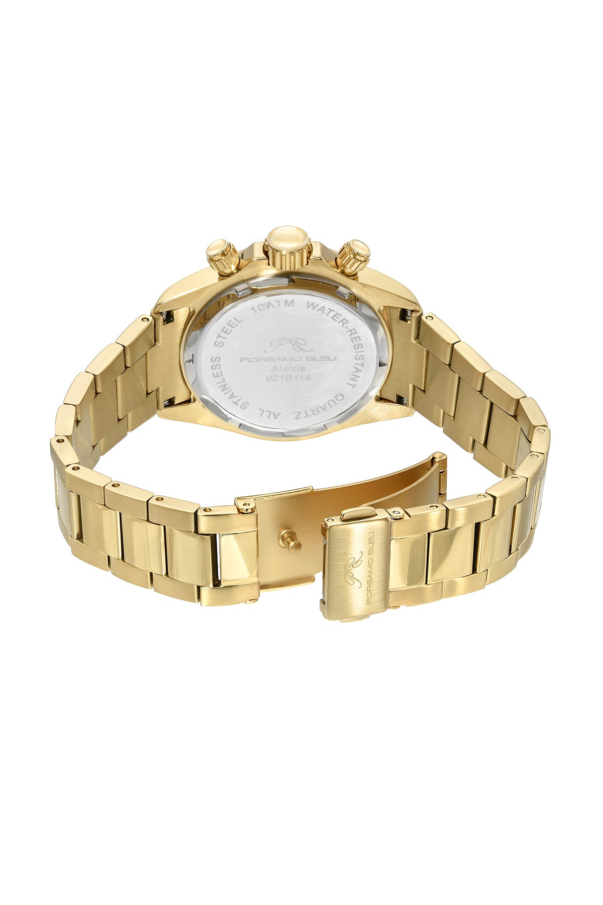 Porsamo Bleu Alexis luxury Women's watch stainless steel, gold, white, 921BALS