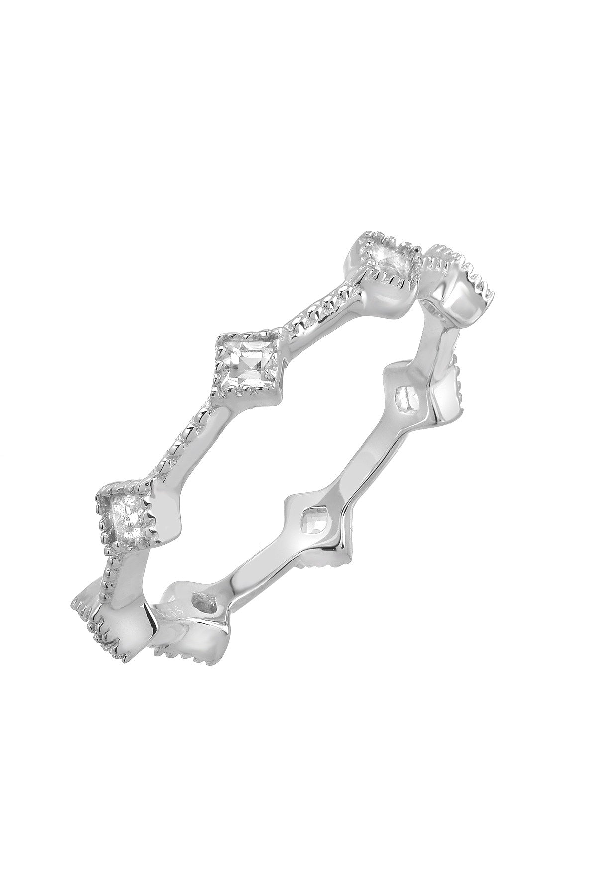 Silver And Topaz Stacking Ring 520RS