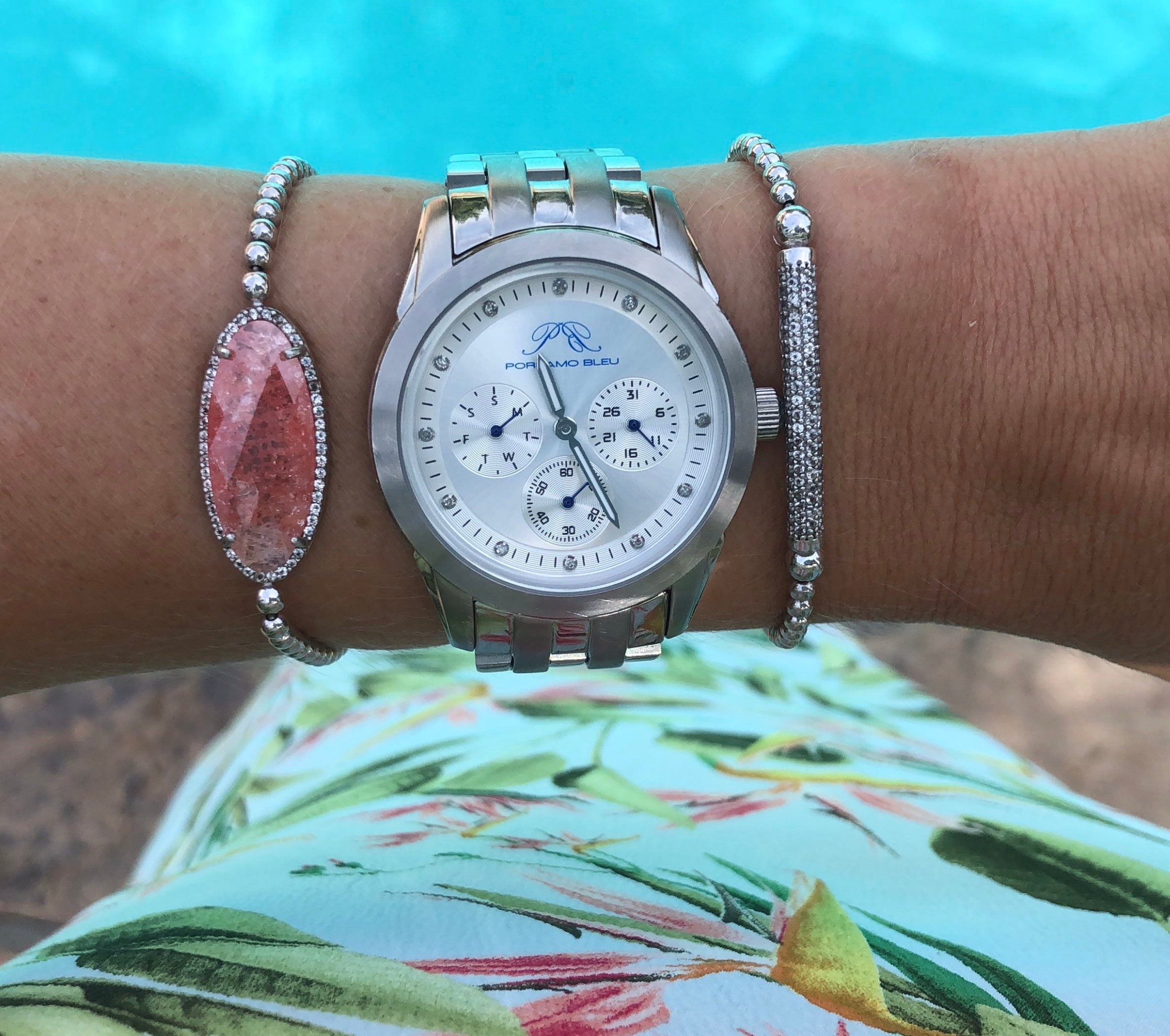 Diana Stainless Steel Silver Women's Diamond Watch 741ADIS