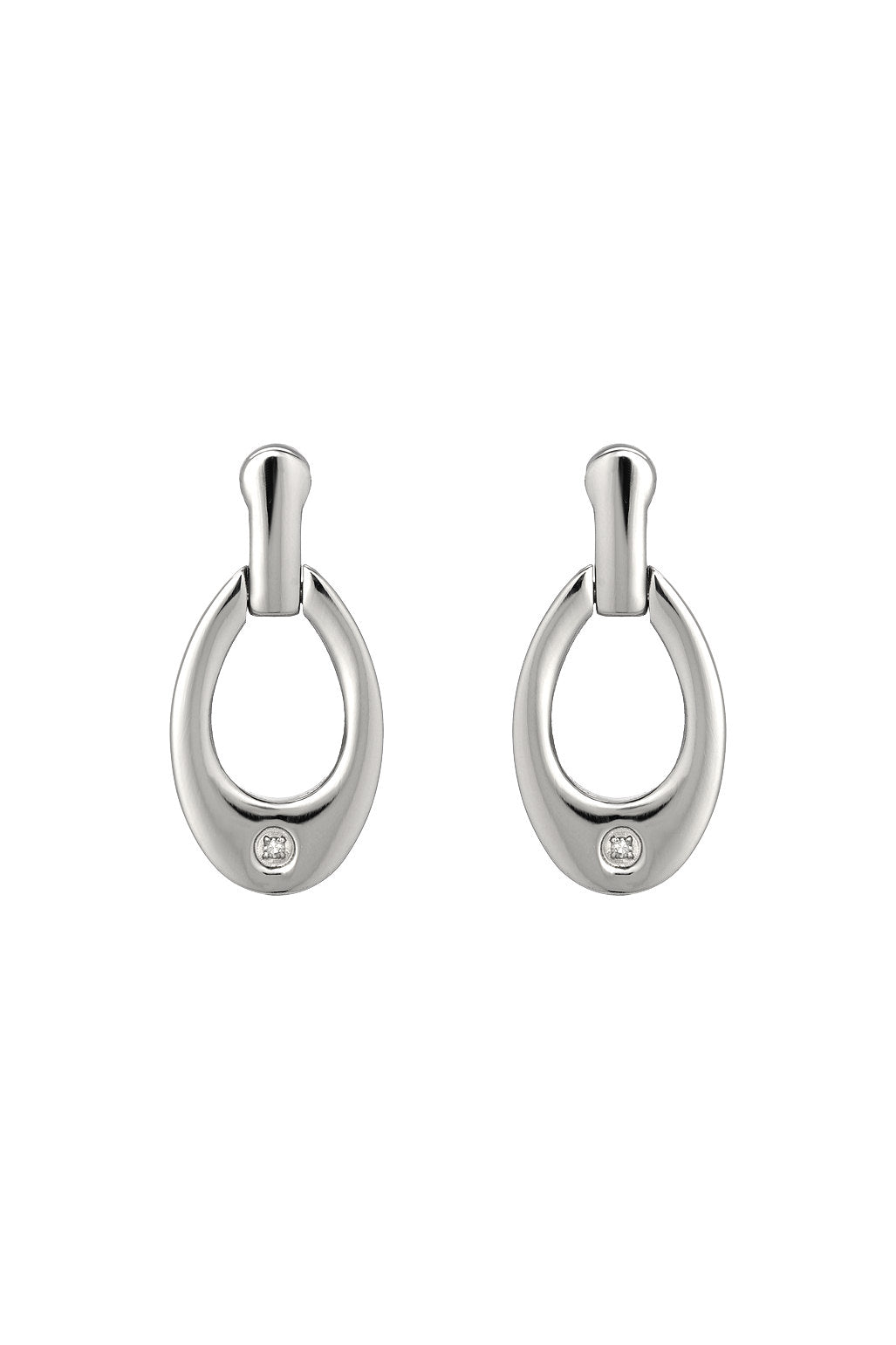 Oval Dangle Earrings With Diamonds 2008ES