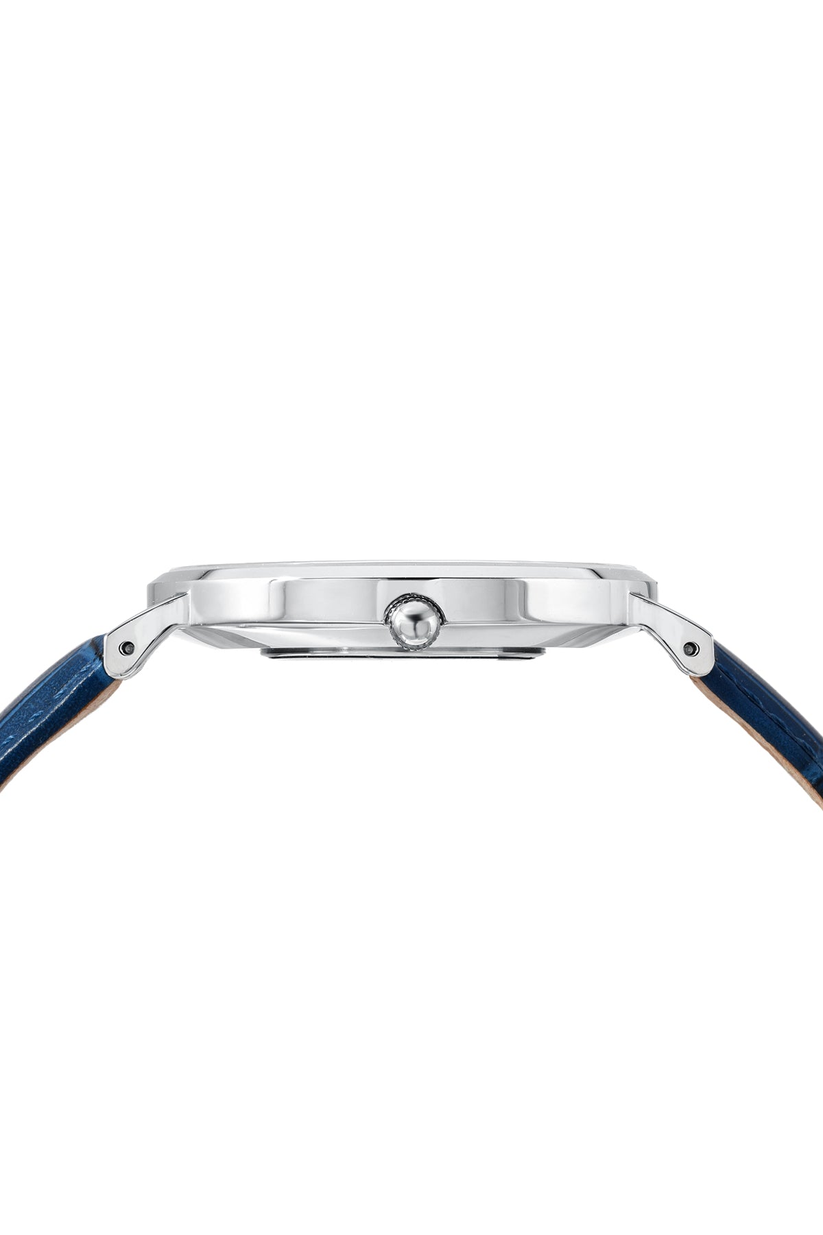 Henry Genuine Leather Silver & Blue Men's Watch 841BHEL