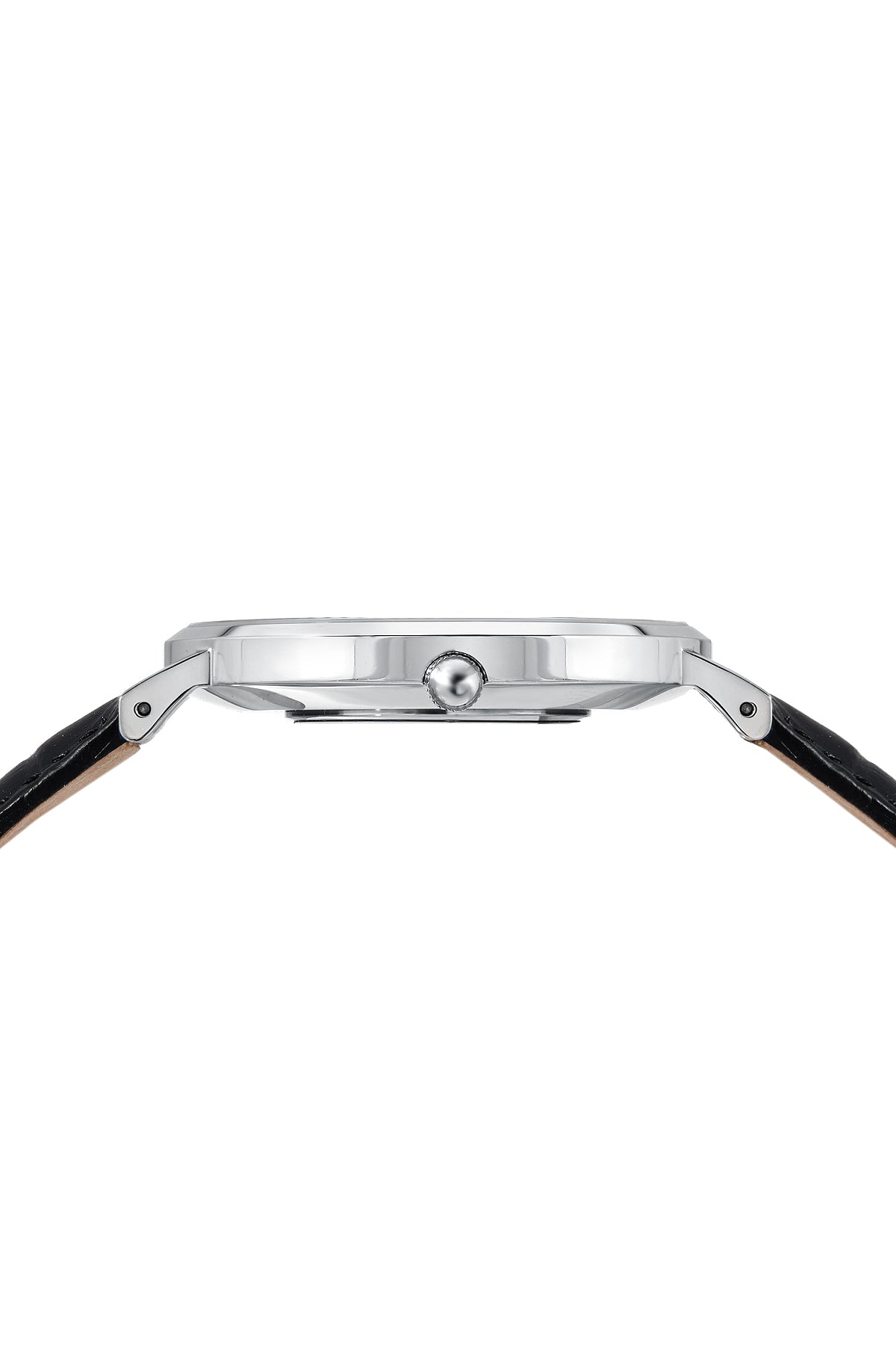 Henry Genuine Leather Silver & Black Men's Watch 841AHEL