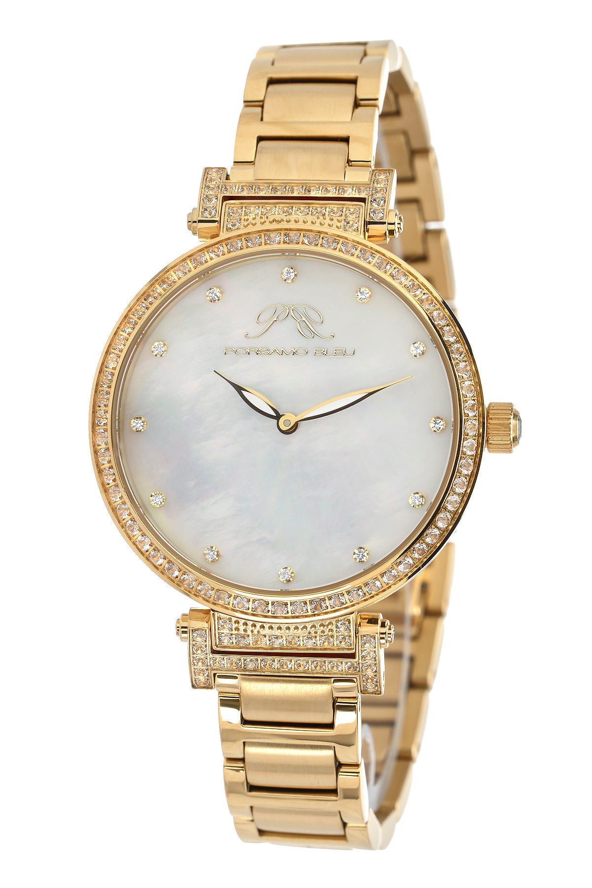 Chantal Stainless Steel Gold Women's Topaz Watch 671BCHS
