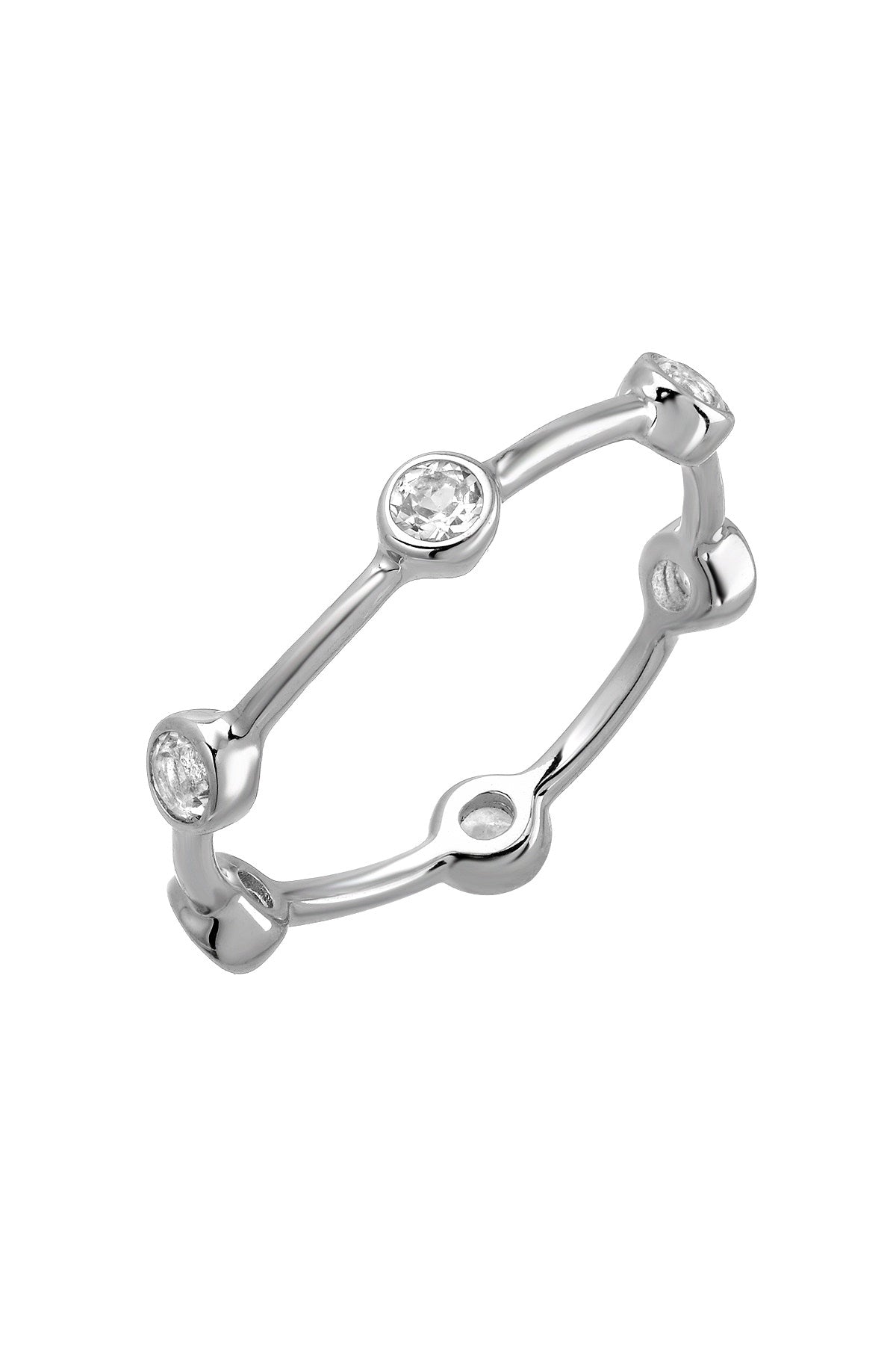 Silver And Topaz Stacking Ring 519RS