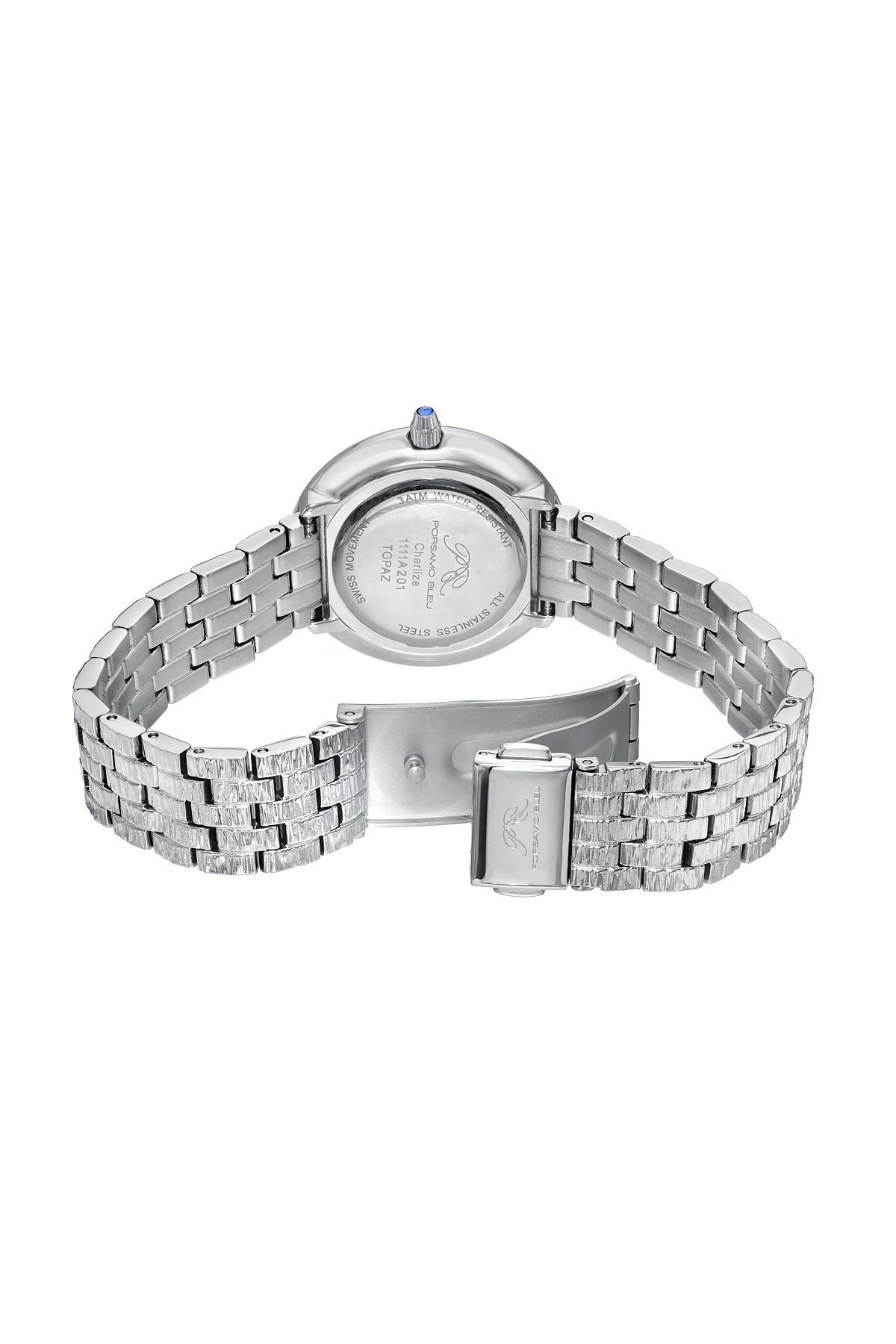 Charlize Stainless Steel Silver Women's Topaz Opal Watch 1111ACHS